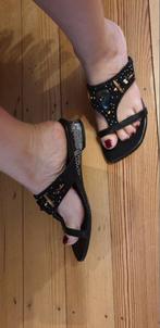 Leren sandalen - Maat 36, Kleding | Dames, Schoenen, Zwart, Gedragen, Sandalen of Muiltjes, Ophalen of Verzenden