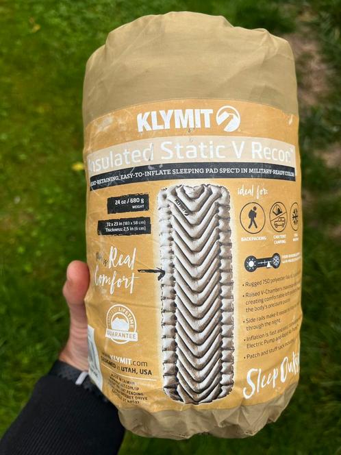 Klymit Insulated Static V - RECON, Caravans en Kamperen, Slaapmatten, Gebruikt, 1-persoons, Ophalen of Verzenden