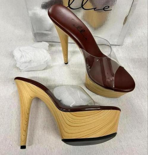 Escarpins Stiletto Mya Ellie Shoes 40 mulet + talon en bois, Vêtements | Femmes, Chaussures, Neuf, Escarpins, Brun, Enlèvement ou Envoi