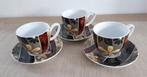 SET VAN 3 TASSEN MET BORDJES : NIEUW !!, Overige materialen, Nieuw, Ophalen of Verzenden, Overige stijlen