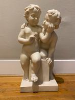 Wit gegoten marmeren beeld van 2 figuren H48cm, Antiek en Kunst, Kunst | Beelden en Houtsnijwerken, Ophalen