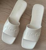 GUCCI PLATFORM LOGO MUILTJES, 41,(NEW €645) ORIGINEEL💖💖💖, Wit, Sandalen of Muiltjes, Ophalen of Verzenden, Gucci
