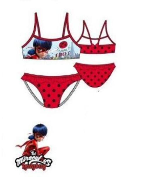 Miraculous Ladybug Bikini Rood - Maat 104 - AANBIEDING, Kinderen en Baby's, Kinderkleding | Kinder-zwemkleding, Nieuw, Bikiniset