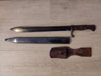 Replica Duits bajonet Seitengewehr 98/05 met schede en leder, Ophalen of Verzenden, Landmacht, Mes of Dolk