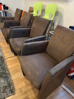 Oude club-stoelen leder, Huis en Inrichting, Fauteuils, Ophalen, Gebruikt