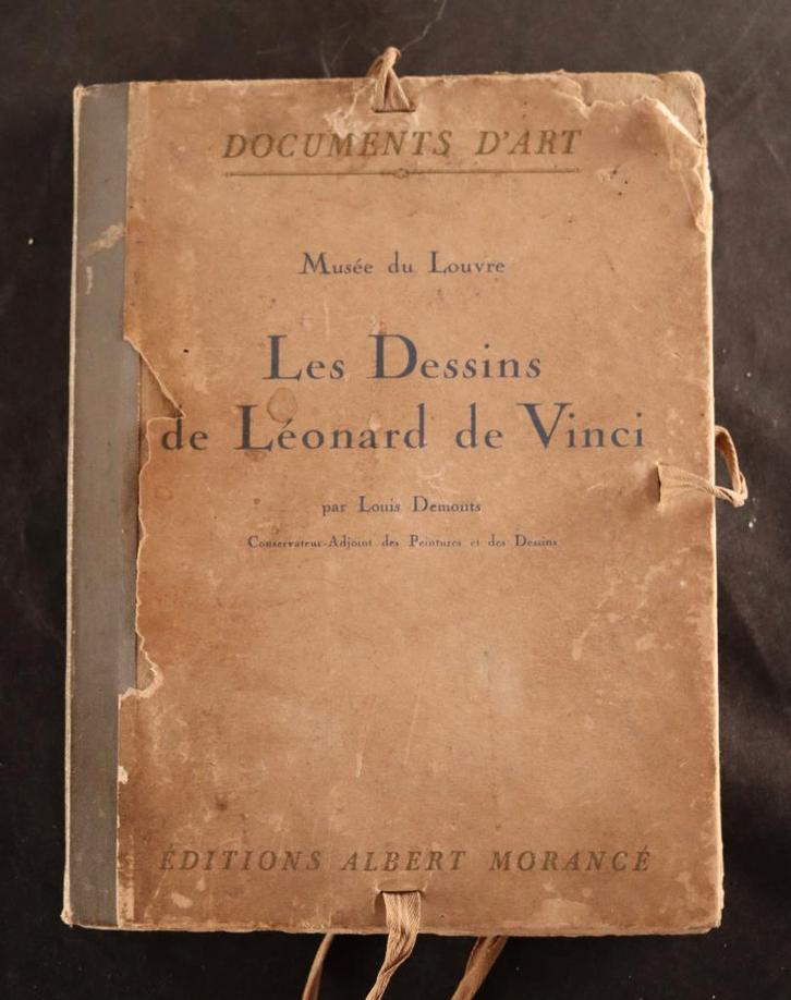 Louvre map uit 1921 met Da Vinci tekeningen, Antiquités & Art, Antiquités | Autres Antiquités, Enlèvement ou Envoi