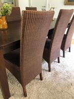 Lloyd Loom stoelen, 8 stuks., Huis en Inrichting, Stoelen, Ophalen, Gebruikt, Bruin, Vijf, Zes of meer stoelen