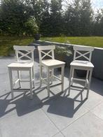 Chaise de bar Ikea INGOLF blanc 63cm, Ophalen, Gebruikt, Met voetsteun, 60 tot 90 cm