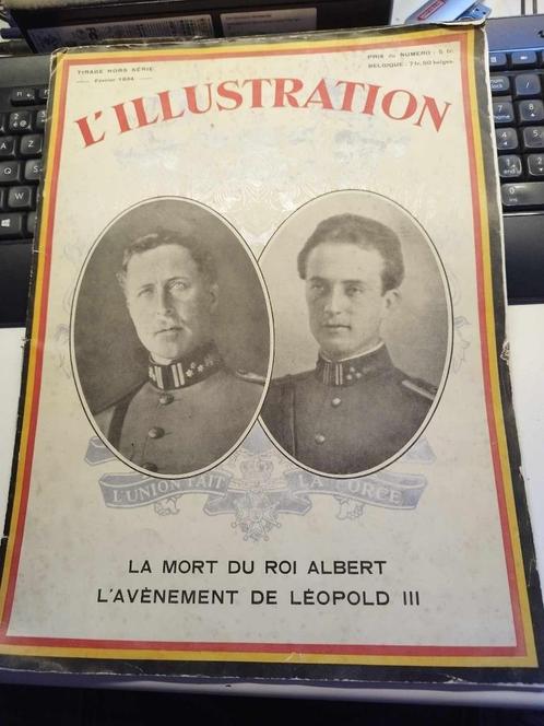 L'illustration, La mort du Roi Albert, l'avènement de Léopol, Verzamelen, Koningshuis en Royalty, Gebruikt, Tijdschrift of Boek