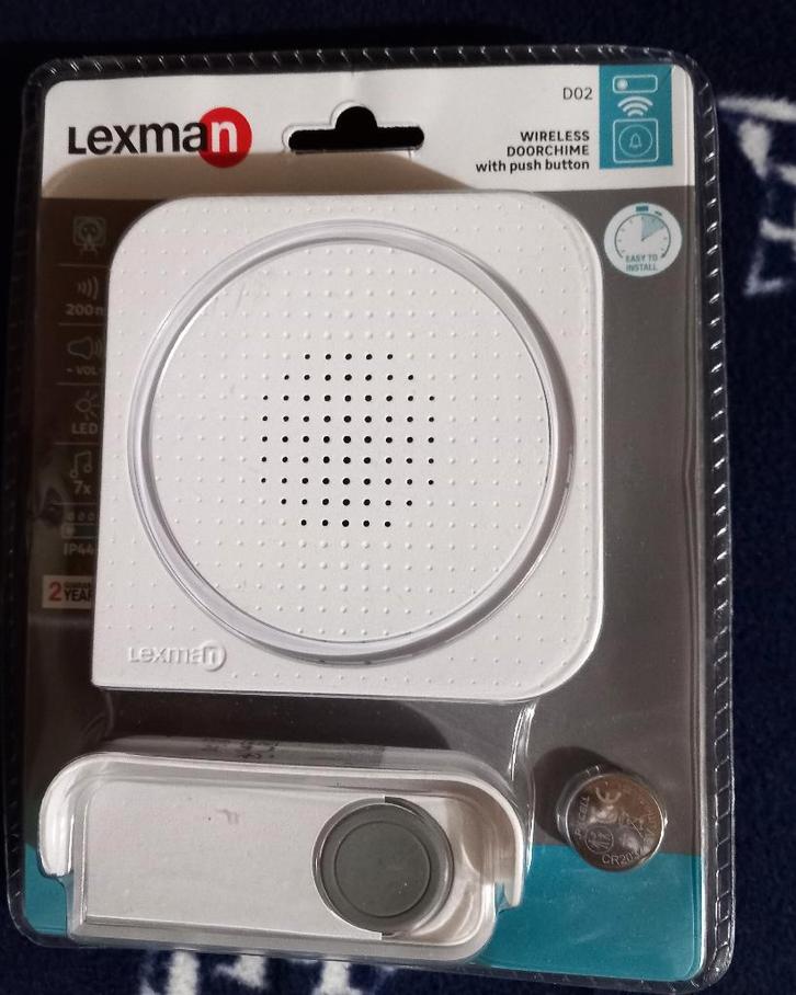 Sonnette sans fil LEXMAN., Maison & Meubles, Sonnettes, Neuf, Sans fil, Enlèvement