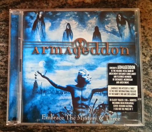 Dubbel cd - Armageddon - Embrace The Mystery & Three - € 8, Cd's en Dvd's, Cd's | Hardrock en Metal, Zo goed als nieuw, Ophalen of Verzenden