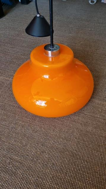 Vintage opaline oranje hanglamp plafondlamp lamp