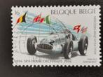 Belgie 1996 - 100 jaar autoraces in Spa - Mercedes, vlaggen, Postzegels en Munten, Ophalen of Verzenden, Gestempeld, Auto's