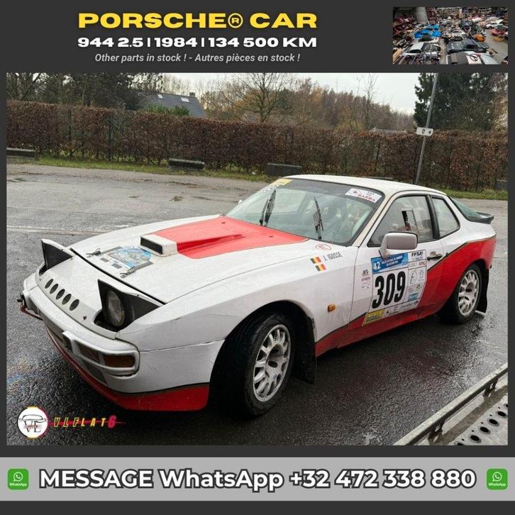 Porsche 944 2.5 (1984) — 134.500 km, Auto's, Porsche, Particulier, Te koop, Benzine, Coupé, 2 deurs, Handgeschakeld, Wit, Overige kleuren
