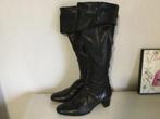 Boots en cuir noir taille 39, Noir, Porté, Enlèvement ou Envoi, Bottes hautes