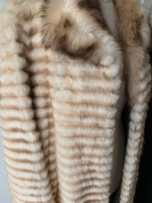 Zeldzame  bontjas pelsen jas bont pelzen jas handmade, Kleding | Dames, Jassen | Winter, Zo goed als nieuw, Maat 42/44 (L), Beige