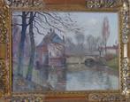 RENE DE BAUGNIES / BRUGGE / OLIEVERF DOEK / 58x73cm / KADER, Ophalen