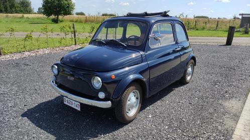 Fiat 500 1973, Autos, Oldtimers & Ancêtres, Particulier, Toit ouvrant, Fiat, Essence, Coupé, 2 portes, Boîte manuelle, Bleu, Brun