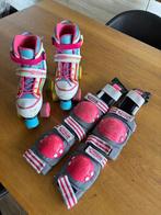 Rolschaatsen met bescherming - maat 32-35 - Optimum, Ophalen, Kinderen, Verstelbaar, Gebruikt