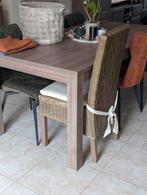 Rattan eetkamerstoelen - 6stuks, Huis en Inrichting, Ophalen, Gebruikt, Rattan, Hout