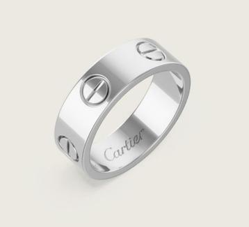 Bague LOVE de Cartier en or gris 750 / 18 carats Taille 58. disponible aux enchères