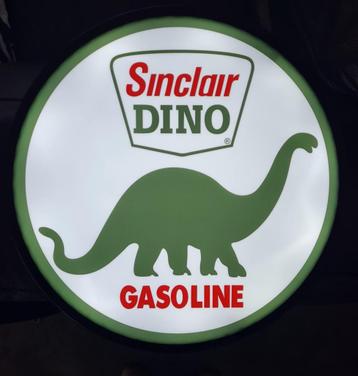 Dino sinclair gasoline dubbelzijdig verlichting reclame lamp, Enlèvement ou Envoi, Neuf, Table lumineuse ou lampe (néon)