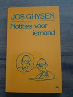 Jos Ghysen: notities voor iemand, Ophalen of Verzenden, Zo goed als nieuw