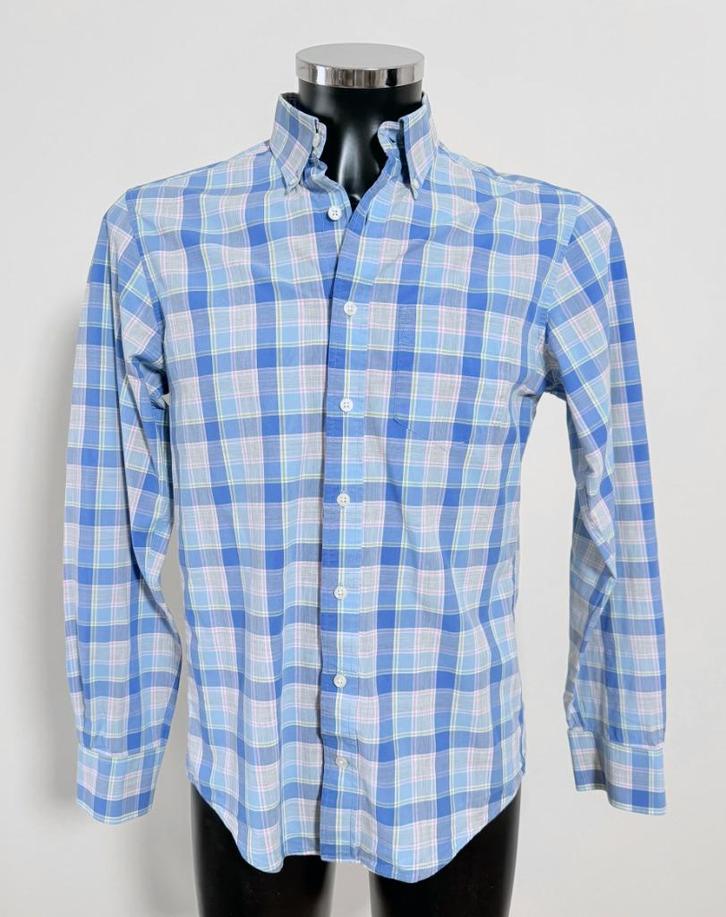 Gant / Overhemd heren / Heather Poplin / Regular Fit / M, Kleding | Heren, Overhemden, Gedragen, Halswijdte 39/40 (M), Blauw, Ophalen of Verzenden