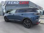 Peugeot 5008 1.5HDi GT BLACK PACKAUTO MET 7 ZITPLAATSEN PANO, Auto's, Automaat, Zwart, 4 cilinders, Blauw