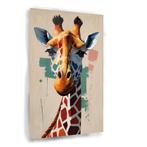 Portrait moderne de girafe Peinture sur verre 100x150cm + sy, Envoi, Neuf