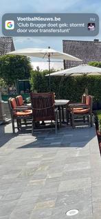 Teaken tuinset, Tuin en Terras, Ophalen, Gebruikt, Tuinset