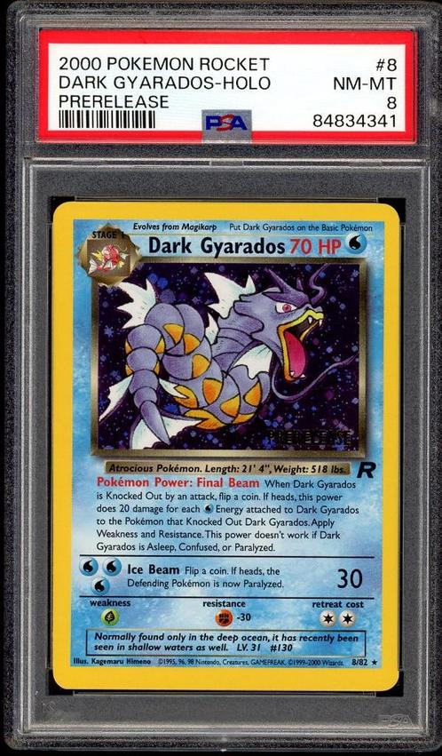 Dark Gyarados Holo [Pré-sortie] PSA 8 - 8/82 - Team Rocket, Hobby & Loisirs créatifs, Jeux de cartes à collectionner | Pokémon