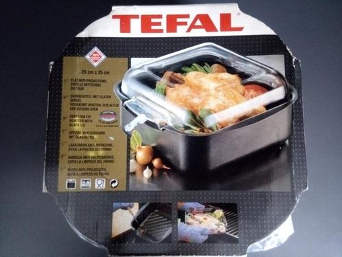 Tefal ovenschotel met glazen deksel 25 x 25 cm, Huis en Inrichting, Keuken | Potten en Pannen, Nieuw, Koekenpan of Braadpan, Aluminium