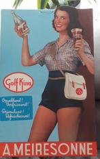 Prachtig bord Golf Kina limonade van brouwerij MEIRESONNE, Ophalen of Verzenden