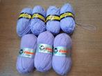 Yasima 40gr - 4st + D'aoust Bambino 50gr- 3st - Kleur Lilaa, Hobby en Vrije tijd, Breien en Haken, Ophalen, Zo goed als nieuw
