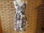 (116)- robe femme t.40 noire et blanc - k.woman -, Maat 38/40 (M), Zwart, K.woman, Ophalen of Verzenden