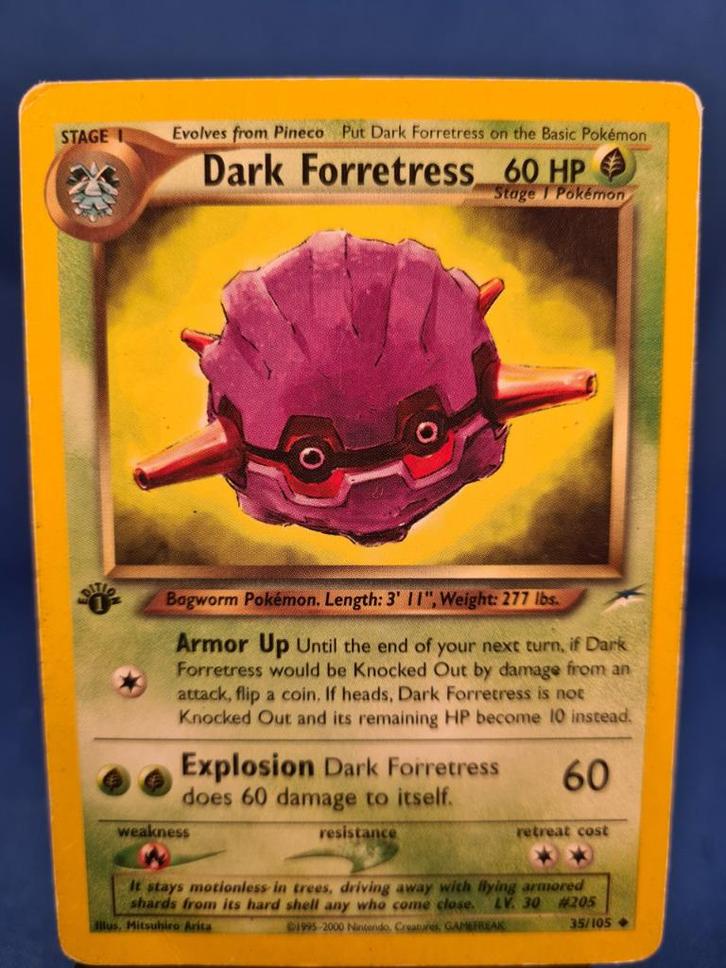 Dark Forretress 35/105 - Neo Destiny (1st edition), Hobby en Vrije tijd, Verzamelkaartspellen | Pokémon, Gebruikt, Verzenden