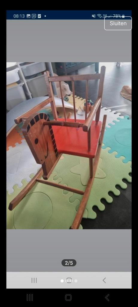 Houten schommelpaard, Kinderen en Baby's, Speelgoed | Houten speelgoed, Gebruikt, Ophalen
