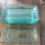 Set 6 glazen borden 27x13 cm, Huis en Inrichting, Ophalen of Verzenden, Glas, Bord(en)