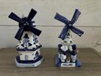 2 Moulins de Delft Blue color Hauteur 15cm, Ophalen of Verzenden