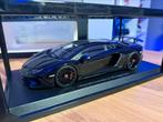Kyosho Lamborghini Aventador LP750-4 SV Zwart 1/18, Ophalen, Zo goed als nieuw, Auto, Kyosho