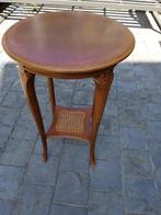 rond houten bijzet tafel, Huis en Inrichting, Tafels | Sidetables, Ophalen, Gebruikt, Rond