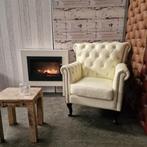 Chesterfield Southfolk Fauteuil - Vanille, Chesterfield, Nieuw, Ophalen of Verzenden, 75 tot 100 cm