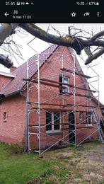 aluminium stelling bestaande uit 21 schragen 21 kruisingen, Ophalen, Gebruikt
