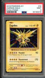 Zapdos Holo PSA 9 - 42/108 - XY - Evolutions 2016, Hobby en Vrije tijd, Ophalen of Verzenden, Zo goed als nieuw, Losse kaart, Foil