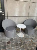Trendy loungeset, Kunststof, Bijzettafel, Zo goed als nieuw, Tuinset