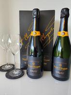2x Glas VC 2x Champagne Veuve Clicquot Extra-Brut Extra old, Verzamelen, Nieuw, Frankrijk, Vol, Ophalen of Verzenden