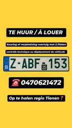 Z platen Te huur / À louer