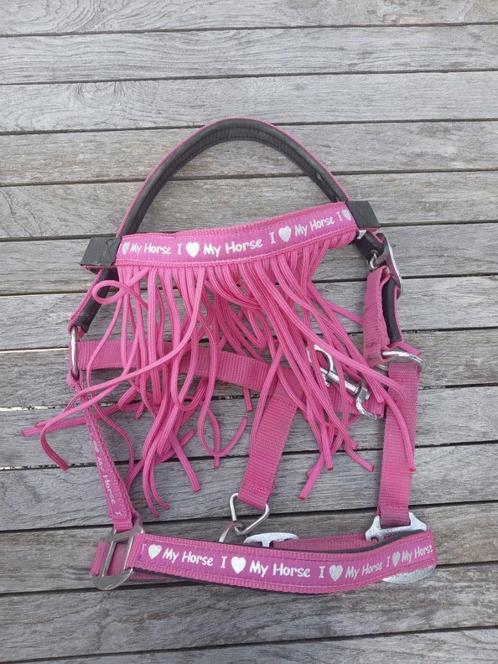 Halster Epplejeck met vliegenfrontriem pony!, Dieren en Toebehoren, Paarden en Pony's | Hoofdstellen en Tuigage, Gebruikt, Ophalen of Verzenden