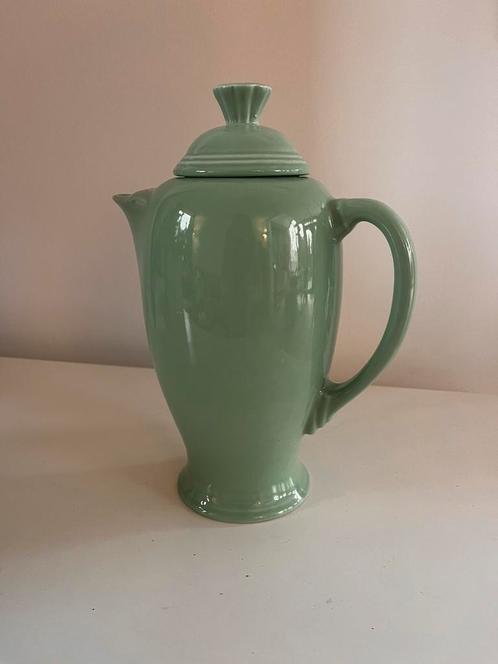Art deco thee pot : blauw groen - Fiesta ware, Antiek en Kunst, Antiek | Servies los, Ophalen